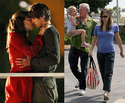 Photos of Jennifer Garner Making Out With Ashton Kutcher on the LA Set of Valentine's Day