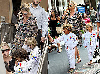 Photos of Pregnant Heidi Klum Picking Up Henry, Leni, and Johan from Karate Class