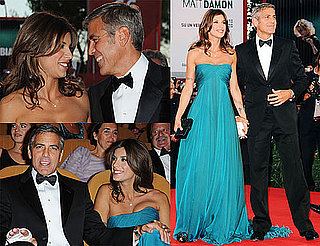 Photos of George Clooney and Elisabetta Canalis at Venice Film Festival Premiere of Men Who Stare at Goats