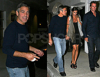 Photos of George Clooney, Elisabetta Canalis, and Rande Gerber After Dinner in LA