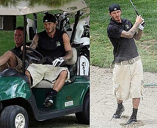 Photos of David Beckham Playing Golf in LA