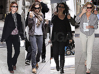 Photos of Sarah Jessica Parker, Kristin Davis, Cynthia Nixon, And Kim Cattrall Filming Sex and the City 2 in NYC