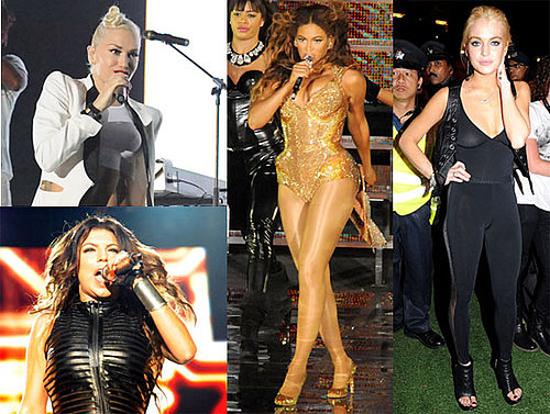 Photos of Lindsay Lohan, Beyonce Knowles, Fergie, Tony Kanal, Gwen Stefani, Tom Dumont, Adrian Young at the F1 in Singapore