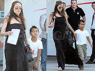 Photos of Angelina Jolie And Maddox Jolie-Pitt Grocery Shopping in France