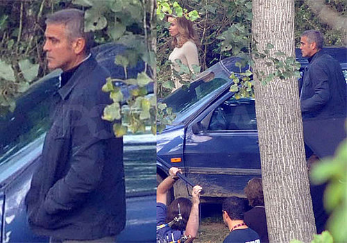 Photos of George Clooney Filming The American in Italy 2009-09-29 11:30:00