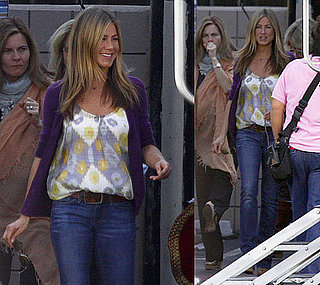 Photos of Jennifer Aniston on the Set of The Baster in LA