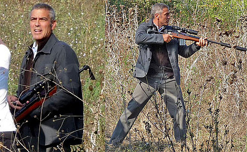 Photos of George Clooney Filming The American in Italy