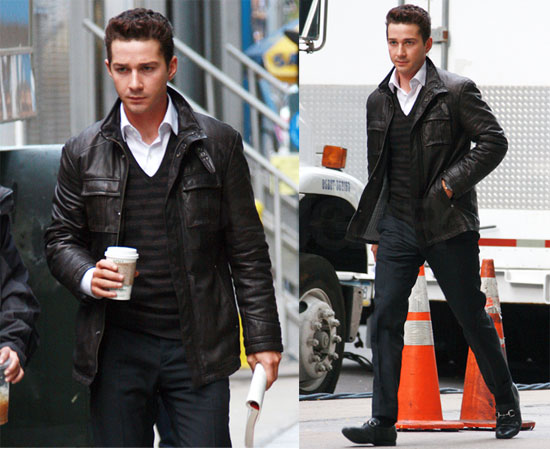 Photos of Shia LaBeouf on the Wall Street 2 Set in NYC 2009-10-09 08:36:53