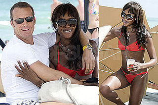 Photos of Naomi Campbell in a Bikini and Vladislav Doronin on the Beach in Miami