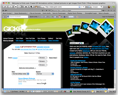 Make Animated Gifs With Website Gickr