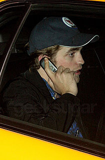 Twilight and New Moon Star Robert Pattinson Spotted in NYC With Old School Cell Phone