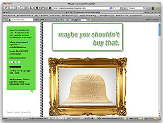 Maybe You Shouldn't Buy That Is a Website With Expensive and Silly Products