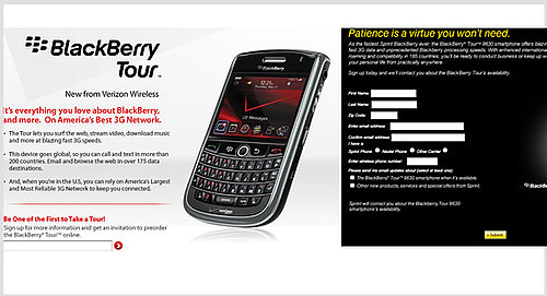 The BlackBerry Tour Comes to Verizon and Sprint Networks