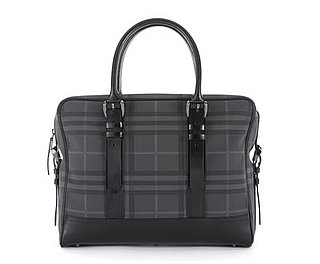 $795 Burberry Check Laptop Bag