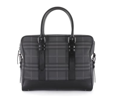 $795 Burberry Check Laptop Bag