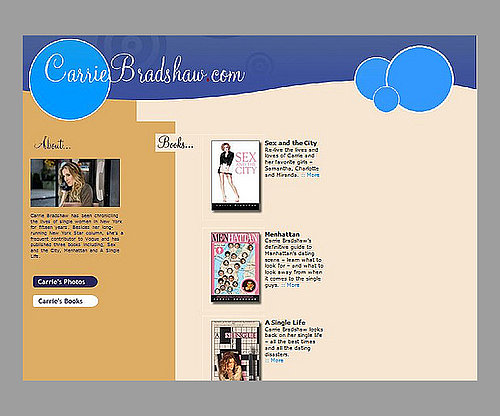 CarrieBradshaw.com From the Sex and the City Movie CarrieBradshaw.com From the Sex and the City Movie