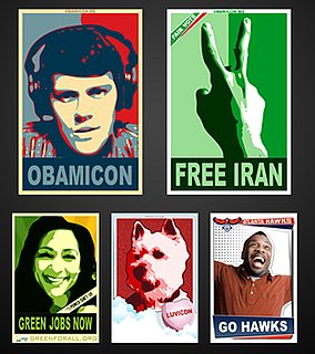 Upload Your Photos In Fun Obama-esque Themes!