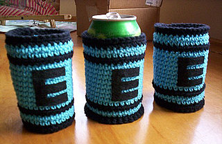 Mega Man Can Knitted Koozies From Etsy