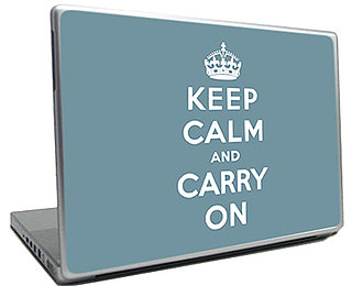Keep Calm and Carry On Laptop Decals For Sale