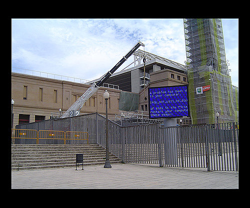 BSOD Graces an Olympic Stadium in Barcelona BSOD Graces an Olympic Stadium in Barcelona