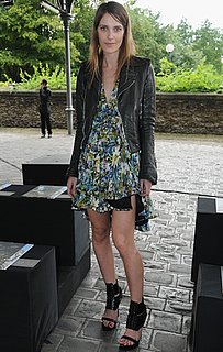 Photo of Vanessa Traina Wearing Floral Dress at Givenchy 2009 Fall Couture Show