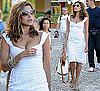 Photo of Eva Mendes in White Dress in Portofino, Italy