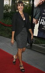 Actress Rashida Jones in Black Blazer and Striped Skirt at Funny People Premiere Actress Rashida Jones in Black Blazer and Striped Skirt at Funny People Premiere