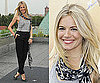 Actress Sienna Miller at G.I. Joe: The Rise Of Cobra Berlin Photocall in Black Pants and Gray Tank Top