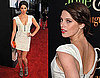 Ashley Greene Attends the LA Premiere of Julie & Julia in White Brian Reyes Dress and Jimmy Choo Sandals