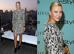 Maria Sharapova Attends Tiffany Party Wearing Chloe Leopard Dress Maria Sharapova Attends Tiffany Party Wearing Chloe Leopard Dress
