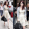 Sorority Row Star Rumer Willis in Manhattan Carrying a Black Bottega Veneta Bag Wearing Sundress