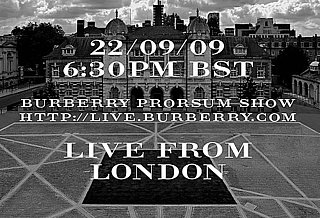 Burberry Prorsum Streams 2010 Spring Runway Show Live From London Fashion Week