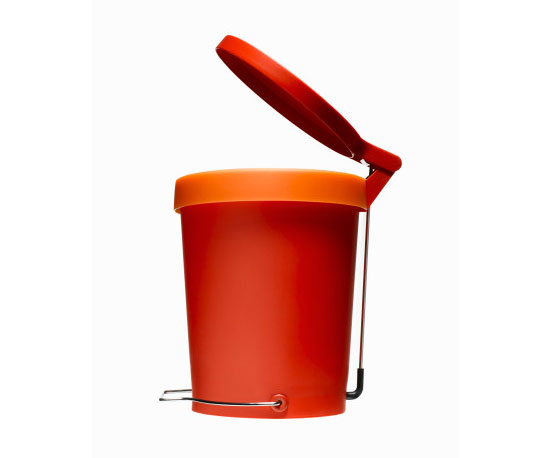 A trash can full of...