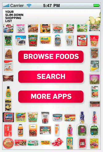 Healthy App: Slim Down Shopping List