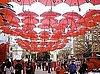 Cool Idea: A Roof of Red Umbrellas