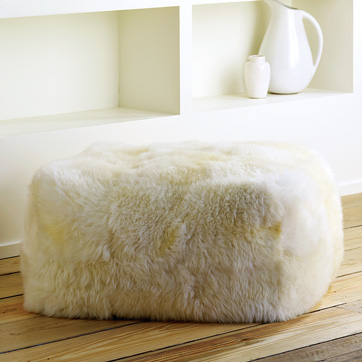 Love It or Hate It? West Elm Sheepskin Pouf