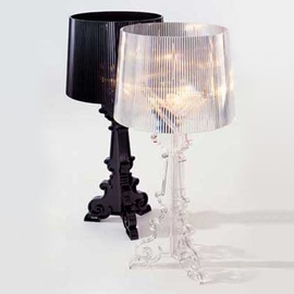The lamp is the Kartell Bourgie Table Lamp ($362), and the chair is the Bertoia Diamond Chair ($909).
The lamp is the Kartell Bourgie Table Lamp ($362), and the chair is the Bertoia Diamond Chair ($909).