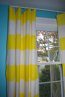 Cool Idea: Fabric-Painted Curtain Panels