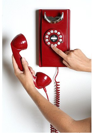 You can also buy a rotary-look (but actually, a push button) phone at Urban Outfitters. The Classic Kitchen Phone ($54) is a tribute to famed designer Henry Dreyfuss.
You can also buy a rotary-look (but actually, a push button) phone at Urban Outfitters. The Classic Kitchen Phone ($54) is a tribute to famed designer Henry Dreyfuss.