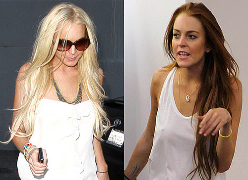Photos of Lindsay Lohan Dyes her Hair Blonde