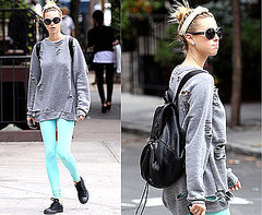 Photos of Whitney Port in New York City in Bright Leggings