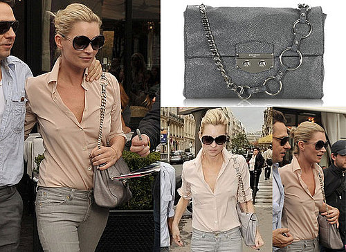 Kate Moss in Paris with Yves Saint Laurent Handbag