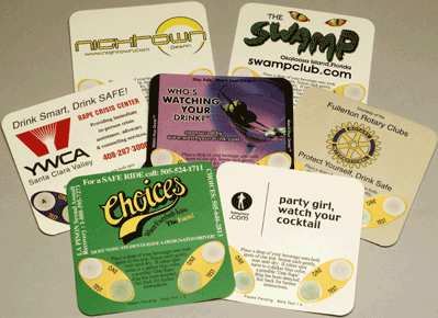 Coasters That Detect Date-Rape Drugs in Drinks 