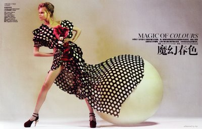 Magdalena Frackowiak does Vogue Nippon-Magic of Colours