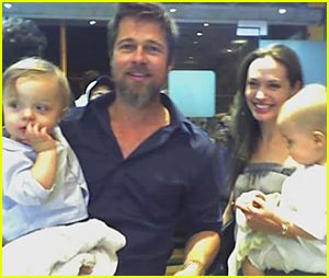 A pic of Angie and Brad's twins