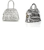 Compare & Contrast - Metallic Leather Quilted Satchel