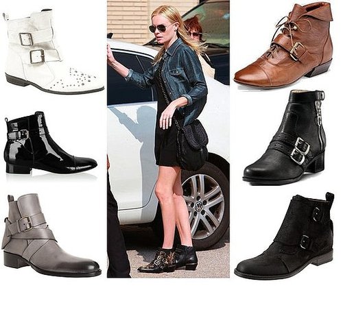 Shopping: Flat Ankle Boots with Buckles