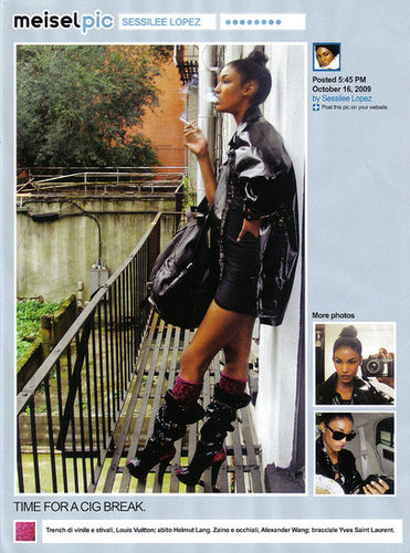 Full Look: Steven Meisel Spoofs Twitter for Vogue Italia December 2009 with "Meiselpic" Full Look: Steven Meisel Spoofs Twitter for Vogue Italia December 2009 with "Meiselpic"