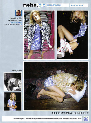Full Look: Steven Meisel Spoofs Twitter for Vogue Italia December 2009 with "Meiselpic" Full Look: Steven Meisel Spoofs Twitter for Vogue Italia December 2009 with "Meiselpic"