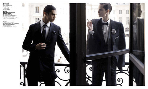 Karl Lagerfeld Photographs Baptiste Giabiconi and Iris Strubegger for VMAN Issue #16